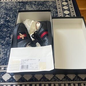 Gucci Black Leather Men's Sneakers